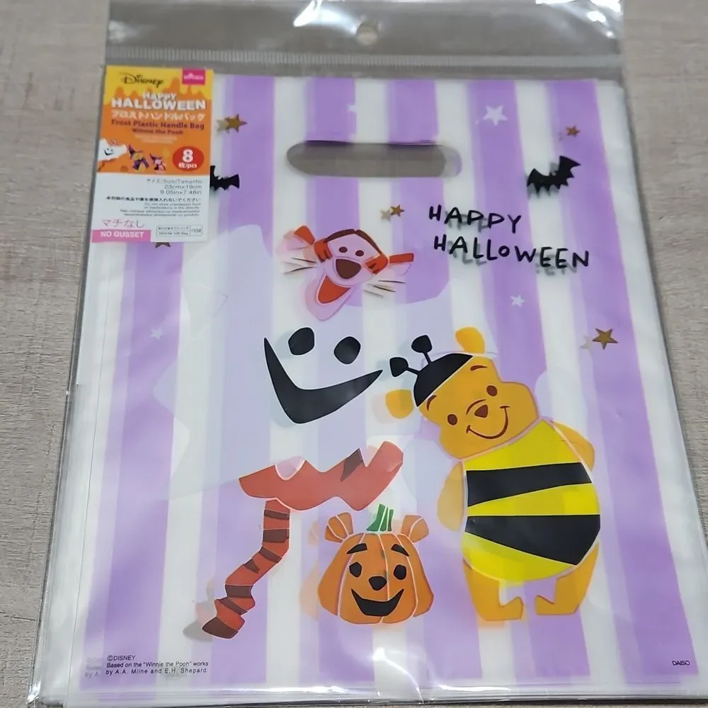 Disney Daiso Winnie The Pooh Halloween Frosted Treat Bags Lg BUNDLE